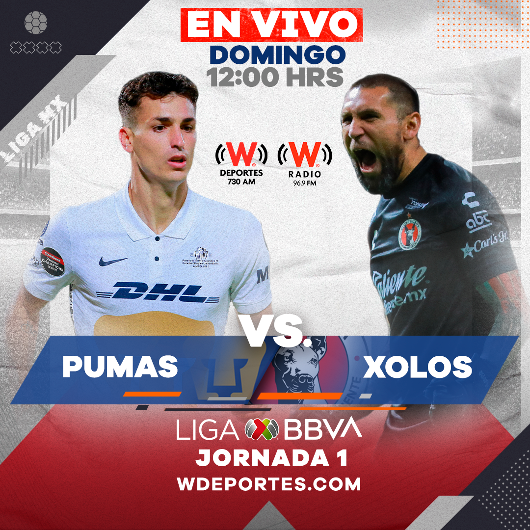 Pumas vs Xolos, EN VIVO ONLINE, Liga MX Jornada 1, Apertura 2022