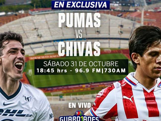 Pumas vs Chivas. Foto: W Deportes