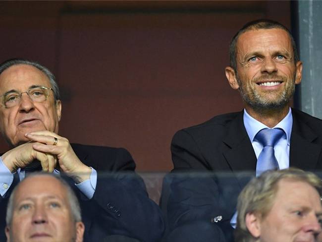 Florentino Pérez y Ceferin, Presidente de UEFA. Foto: Getty Images