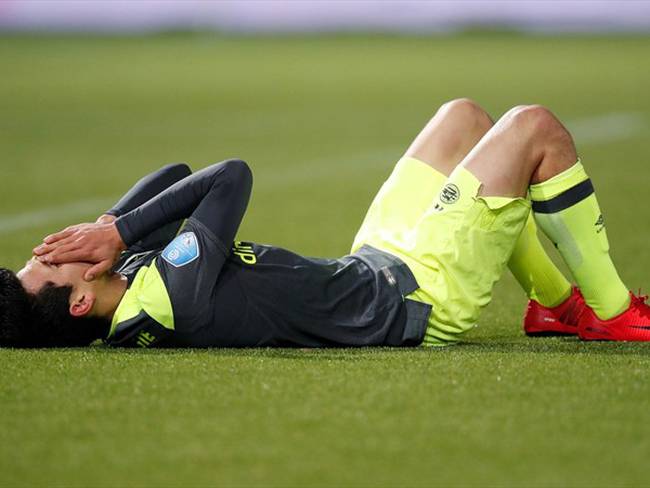 Hirving Lozano en el momento de su lesión. Foto: Getty Images