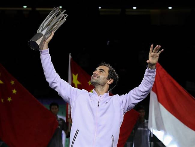 Roger Federer festejando. Foto: Getty Images