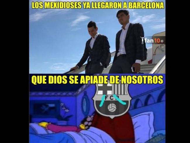 Meme de los mexicanos llegado a Barcelona. Foto: W Deportes