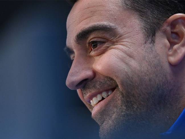 Xavi en conferencia de prensa previo al Barcelona vs Napoli. Foto: Getty