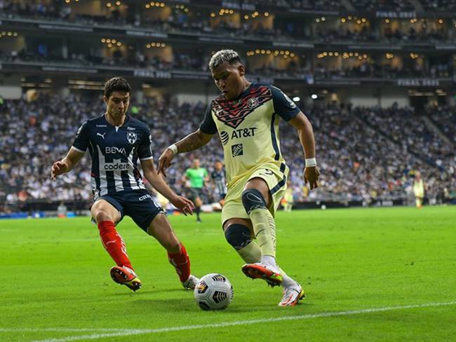 La última vez que Rayados y Águilas jugaron en el BBVA fue en la final de la Concachampions de 2021. Foto: MexSport