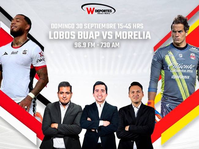 Lobos BUAP vs Morelia. Foto: W Deportes