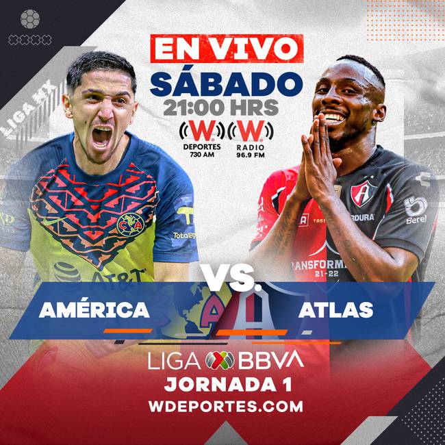 América vs Atlas, EN VIVO ONLINE, Liga MX Jornada 1