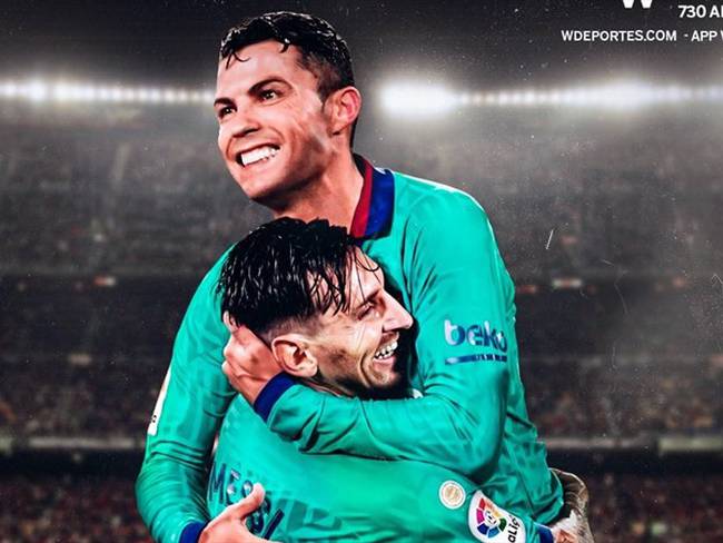Cristiano Ronaldo y Messi Barcelona. Foto: W Deportes