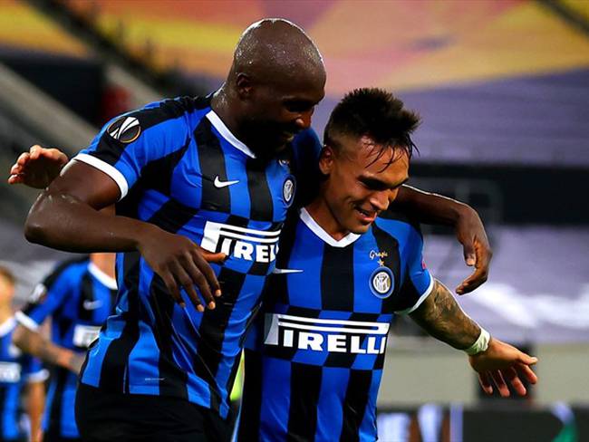 Lukaku y Lautaro Inter Milán Europa League. Foto: Getty Images