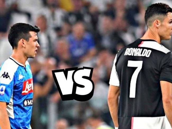 Hirving Lozano vs Cristiano Ronaldo. Foto: Especial