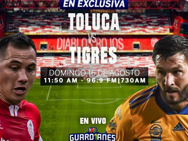 Toluca vs Tigres. Foto: W Deportes