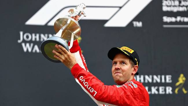 Sebastian Vettel conquistó el Gran Premio de Bélgica. Foto: W Deportes
