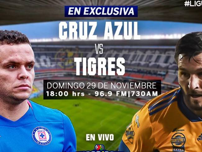 Cruz Azul vs Tigres. Foto: W Deportes