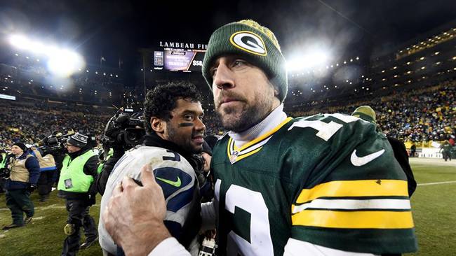 Russell Wilson y Aaron Rodgers. Foto: Getty Images
