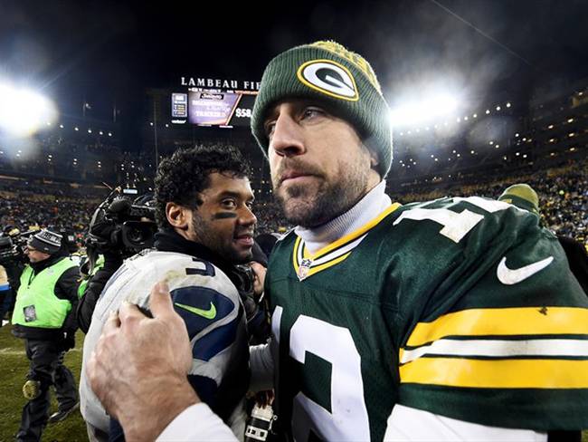 Russell Wilson y Aaron Rodgers. Foto: Getty Images