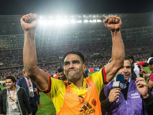 Radamel Falcao festejando el pase a la Copa del Mundo. Foto: Getty Images