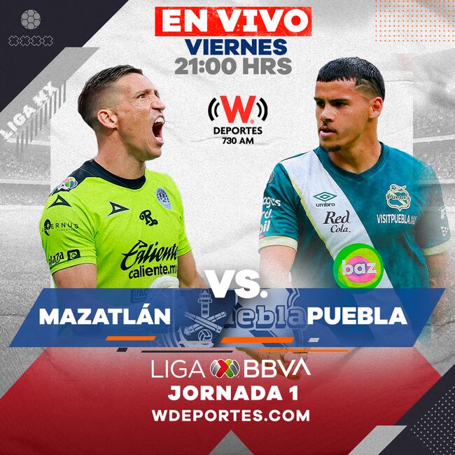 Mazatlán vs Puebla, EN VIVO ONLINE, Liga MX Jornada 1