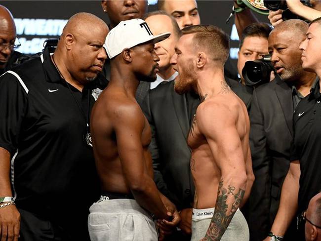 Pesaje Mayweather vs McGregor. Foto: Getty Images
