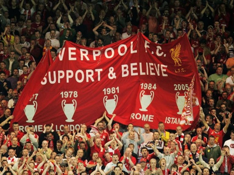 Afición del Liverpool. Foto: Getty Images