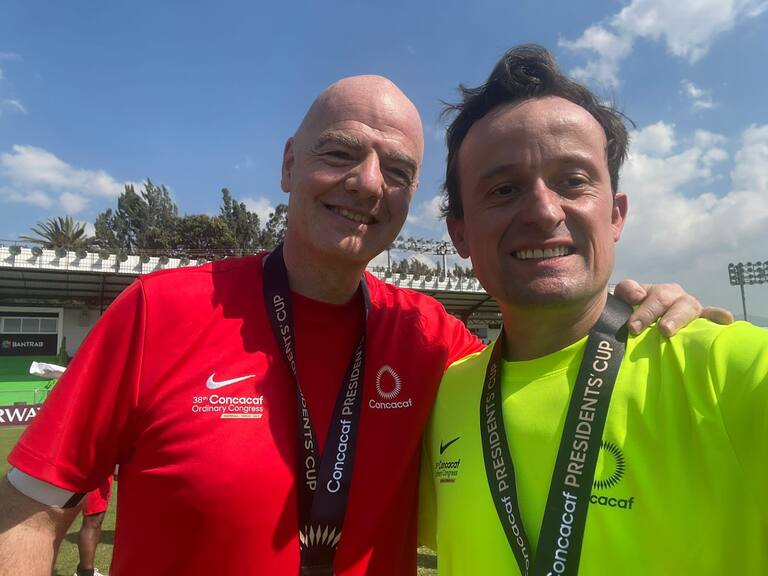 Mikel Arriola Y Gianni Infantino en el (UNCAF)