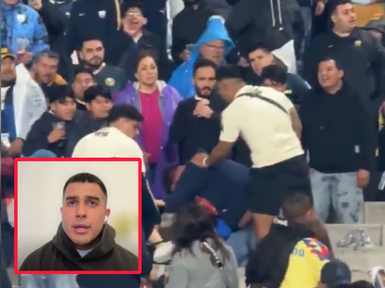 Agresor del Pumas vs América rompió el silencio tras pelea en CU: “Se defendieron de un ataque”
