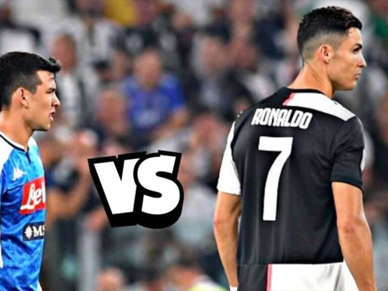 Hirving Lozano vs Cristiano Ronaldo. Foto: Especial