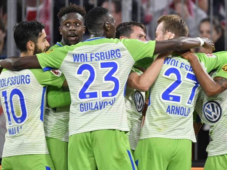 Wolfsburgo celebra el tanto del empate ante el Bayern Munich. Foto: