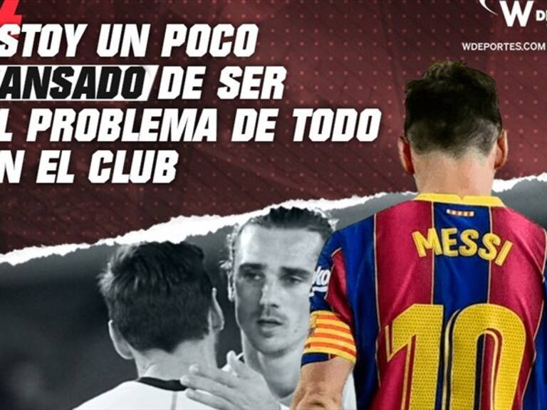 Messi cansado Barcelona. Foto: W Deportes