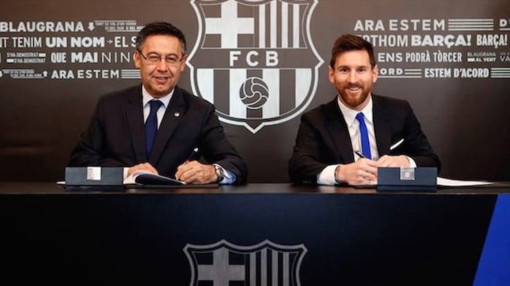 Messi renueva con el Barcelona