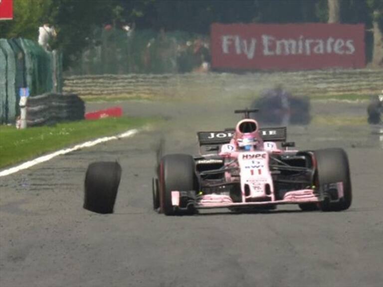 Incidente de Checo Pérez. Foto: Twitter F1