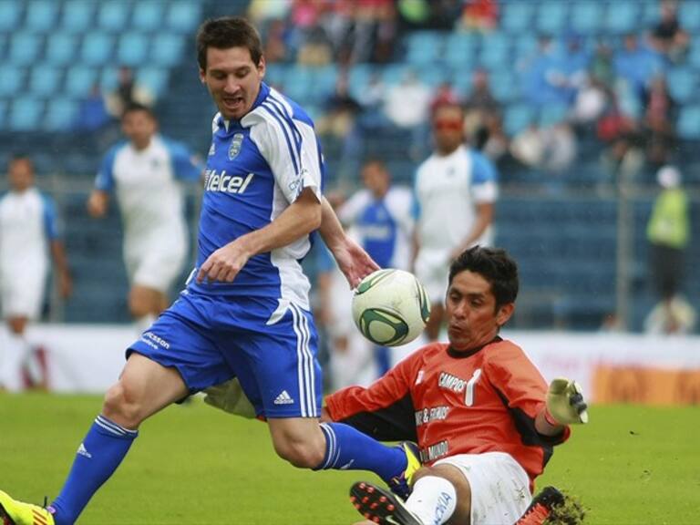 Lionel Messi jugó en el Estadio Azul. Foto: Getty Images