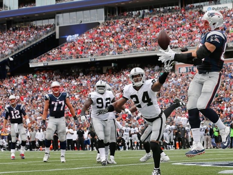 Raiders Oakland vs Patriots New England. Foto: Getty Images