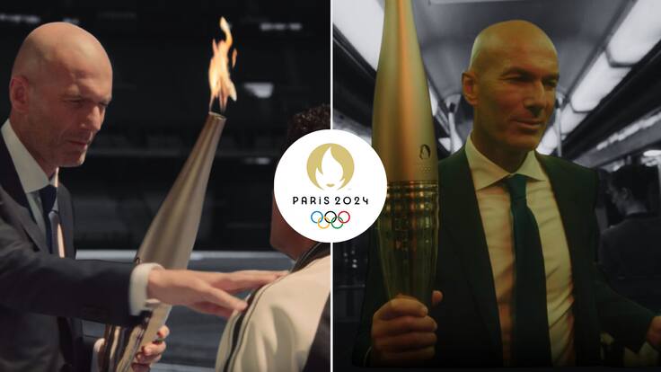 Zinedine Zidane da la sorpresa y aparece con la antorcha olímpica en la inauguración de los Juegos Olímpicos de París 2024