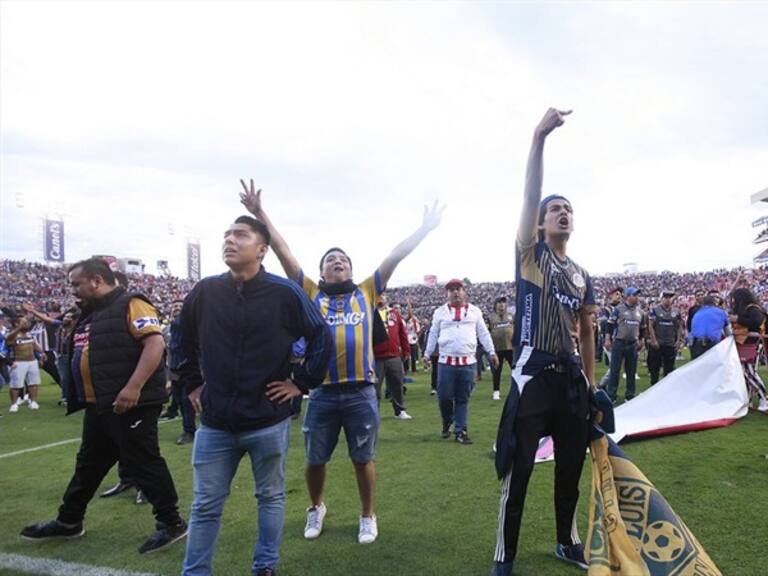 Violencia en el Alfonso Lastras. Foto: GettyImages