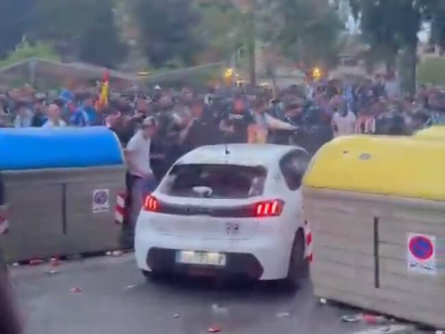 Atropello masivo previo al juego Espanyol vs Barcelona