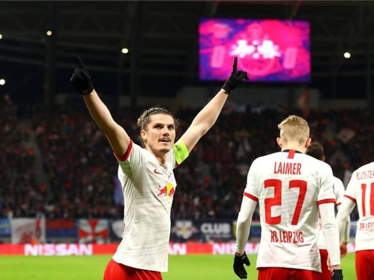 Marcel Sabitzer del RB Leipzig en Champions League. Foto: Getty Images