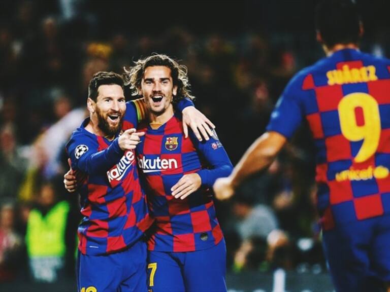 Messi, Griezmann y Luis Suárez. Foto: Getty Images