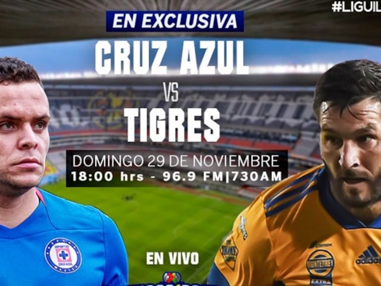 Cruz Azul vs Tigres. Foto: W Deportes