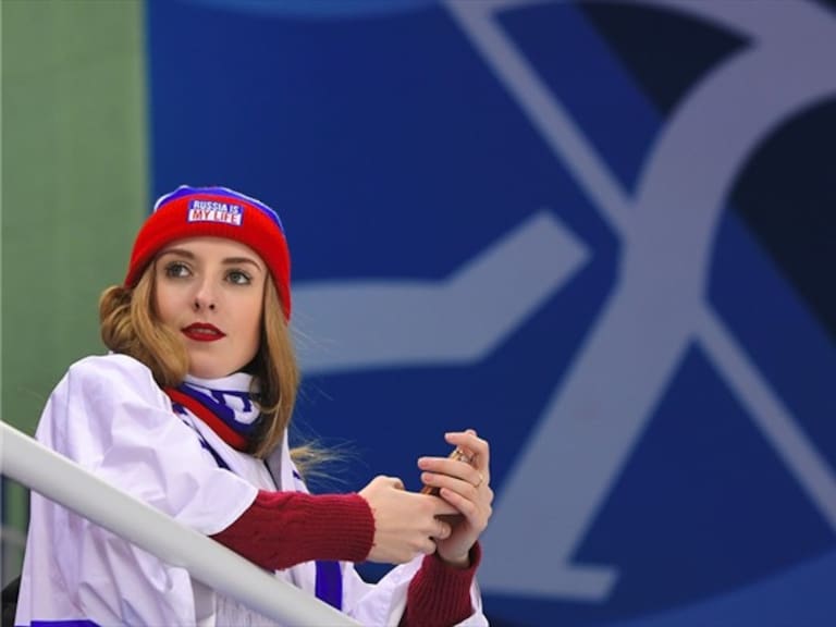 Aficionada rusa durante un partido. Foto: Getty Images