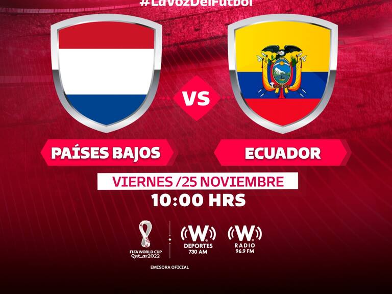 Países Bajos vs Ecuador en vivo