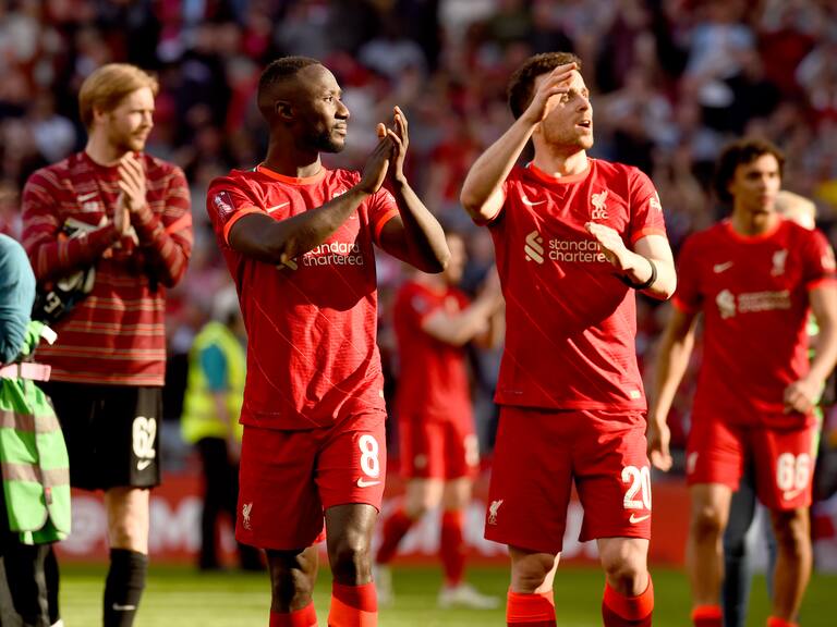 LONDON, ENGLAND - APRIL 16: (THE SUN OUT, THE SUN ON SUNDAY OUT ) Diogo Jota of Liverpool at the Emirates FA Cup Semi-Final match between Manchester City and Liverpool at Wembley Stadium on April 16, 2022 in London, England. (Photo by Andrew Powell/Liverpool FC via Getty Images)