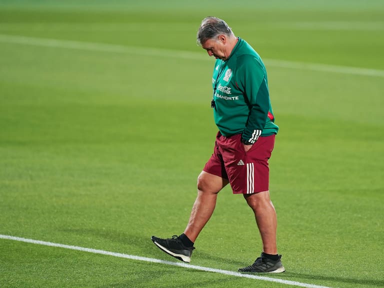 Gerardo Martino en el entrenamiento de la Selección Mexicana