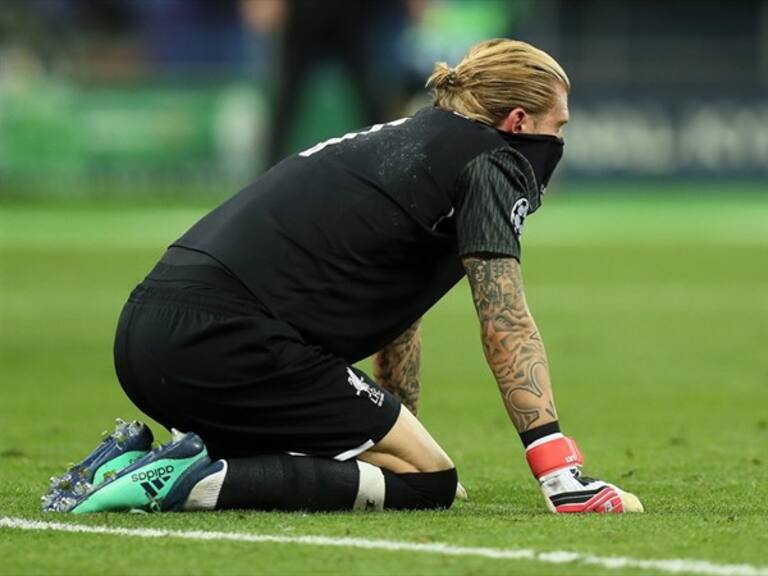 Karius desconsolado tras errores. Foto: WDeportes
