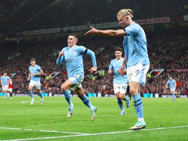 Manchester City derrotó al United con doblete de Haaland