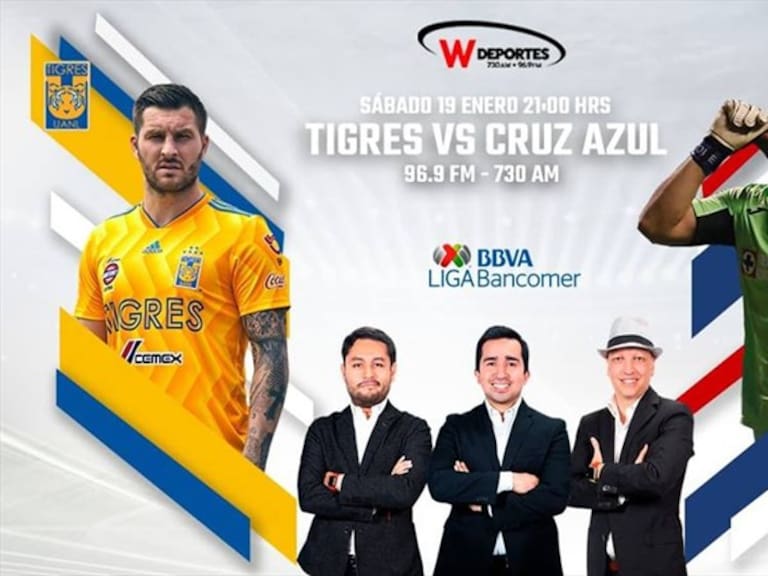 Tigres vs Cruz Azul . Foto: W Deportes
