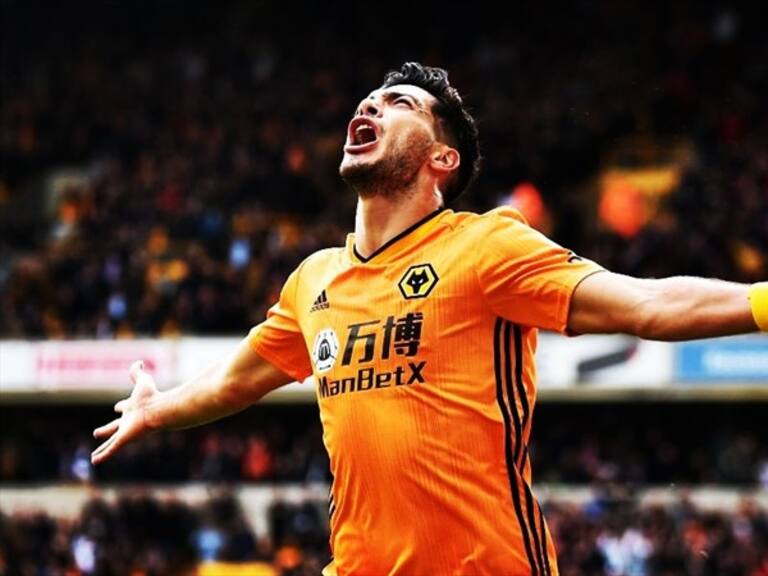 Raúl Jimenez festejo con Wolves. Foto: Getty Images