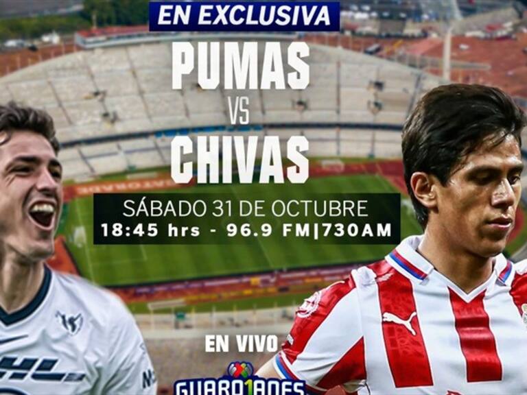Pumas vs Chivas. Foto: W Deportes