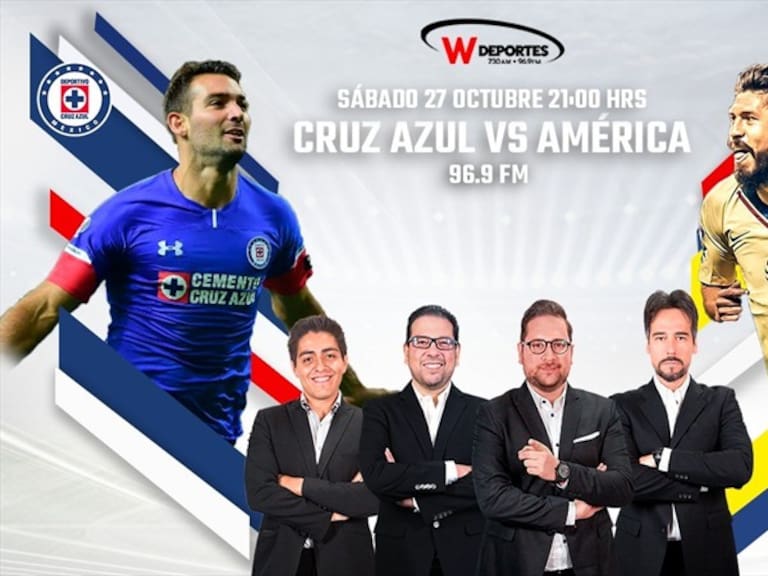 Cruz Azul vs América. Foto: W Deportes