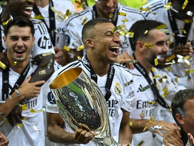 Kylian Mbappé se estrena como goleador con el Real Madrid tras conquistar la Supercopa de Europa
