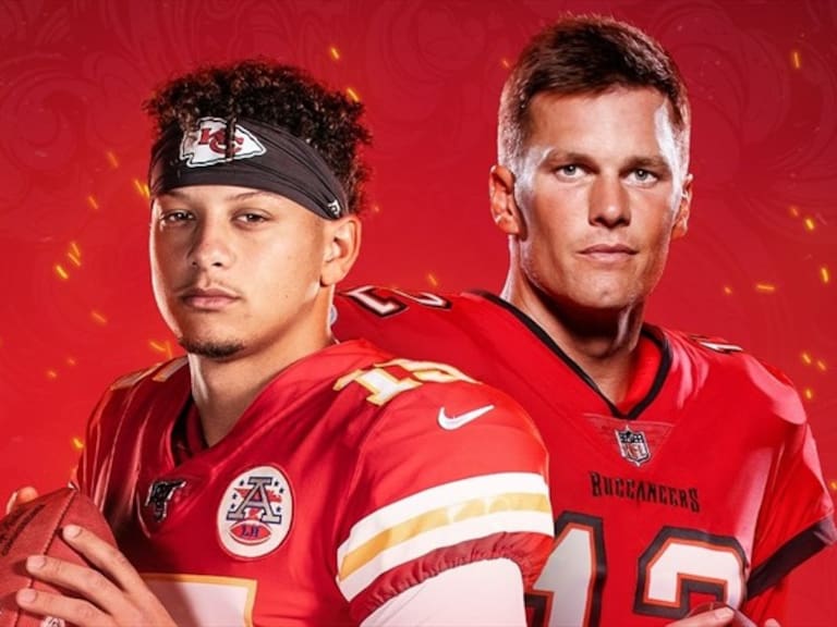 Pat Mahomes y Tom Brady. Foto: twitter @NFL