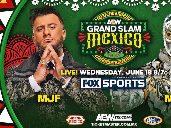 AEW Grand Slam México: cartelera completa, a qué hora y dónde ver el primer show en vivo desde la Arena México